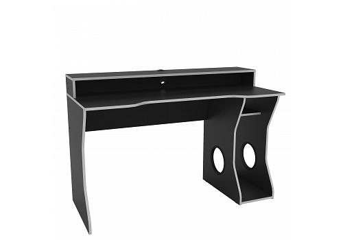 Gaming Computer Office Desk.Black with Silver 1